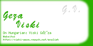 geza viski business card